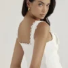 Amber witte top met kanten rand