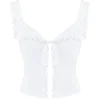 Amber witte top met kanten rand