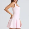 Amelie Ballerina Roze Stretch Crêpe Mini-jurk