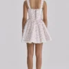 Ami witte mini-korsettenjurk met rozenprint