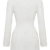 Amia witte blazershirt-minijurk