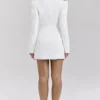 Amia witte blazershirt-minijurk