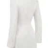 Amia witte blazershirt-minijurk