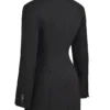 Amia zwarte blazershirt-minijurk