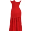 Amore Scarlet midi-jurk met verlaagde taille