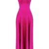 Anabella Fuchsia Maxi-jurk met vetersluiting