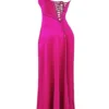 Anabella Fuchsia Maxi-jurk met vetersluiting