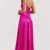 Anabella Fuchsia Maxi-jurk met vetersluiting