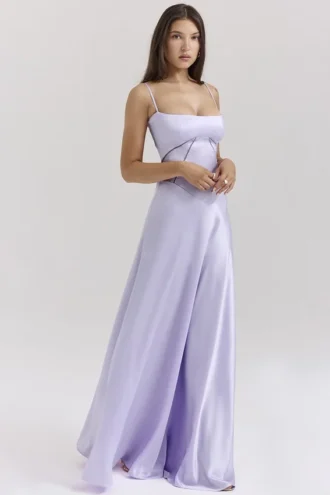 Anabella Orchid Maxi-jurk met vetersluiting