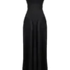 Anabella zwarte maxi-jurk met vetersluiting