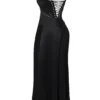 Anabella zwarte maxi-jurk met vetersluiting