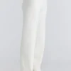 Andie ivoorkleurige merinowol-broek