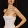Angelica Crystal Satin Strapless Korsett
