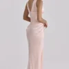 Angeline Blush satijnen corset maxi-jurk – Limited Edition