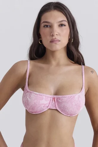 Antibes roze paisley beugelbikini-top