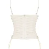 Antonella Off White veganistisch leren Korsetten