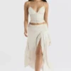 Antonella Off White veganistisch leren Korsetten