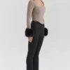 Antonia Bruine Puppytooth Korsetten-Top