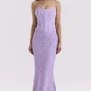 Antonina Orchid Lace Korsetten Maxi Jurk