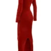 Aria Scarlet Chenille Sweetheart-jurk