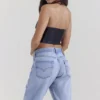 Ariadne Zwarte latex haltertop
