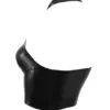 Ariadne Zwarte latex haltertop