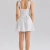 Ariella mini-jurk van chiffon met stippenprint