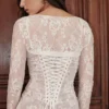 Artemis Vintage crèmekleurige kanten maxi-jurk