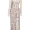 Artemis Vintage crèmekleurige kanten maxi-jurk