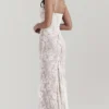 Artemis Vintage crèmekleurige kanten maxi-jurk