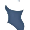 Aruba diepblauw gerimpeld badpak