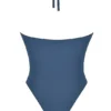 Aruba diepblauw gerimpeld badpak