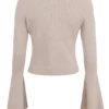Aster Biscuit wollen kasjmier vest met lange mouwen
