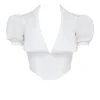 Augusta witte top met plooitjes