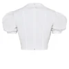 Augusta witte top met plooitjes