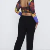Ava zwarte broek met vouw aan de voorkant