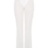 Avalon witte mesh broek met hoge taille