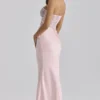 Ayana Roze Kanten + Satijnen Maxi-Korsetten-Jurk