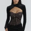 Ayana zwarte kanten maxi-jurk + Bolero’s