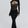 Ayana zwarte kanten maxi-jurk + Bolero’s
