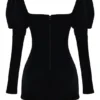 Azaria zwarte & vintage crèmekleurige mini-jurk