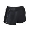 Azora zwarte veganistische leren micro-minishort