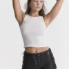 Azora zwarte veganistische leren micro-minishort