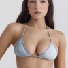 Bali Blue Paisley driehoekige bikinitop