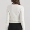 Beaubella Ivoor Zacht Mohair Versierd Vesten