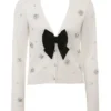 Beaubella Ivoor Zacht Mohair Versierd Vesten