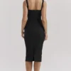 Bellissima zwarte midi-jurk met sweetheart-hals