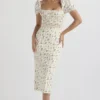 Bellucci Garden Print Shirred Zomerjurk