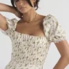 Bellucci Garden Print Shirred Zomerjurk