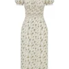 Bellucci Garden Print Shirred Zomerjurk